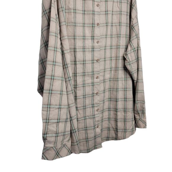 Nasty Gal Collection Oversized Plaid Check Woven Button Down Shirt Women Sz 20 - Picture 5 of 5